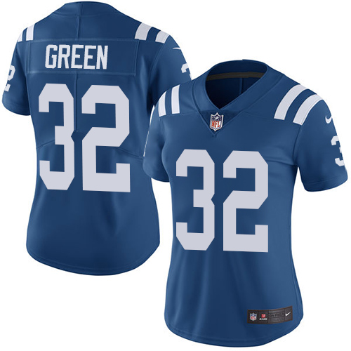 Indianapolis Colts 32 Limited T.J. Green Royal Blue Nike NFL Home Women Vapor Untouchable jerseys